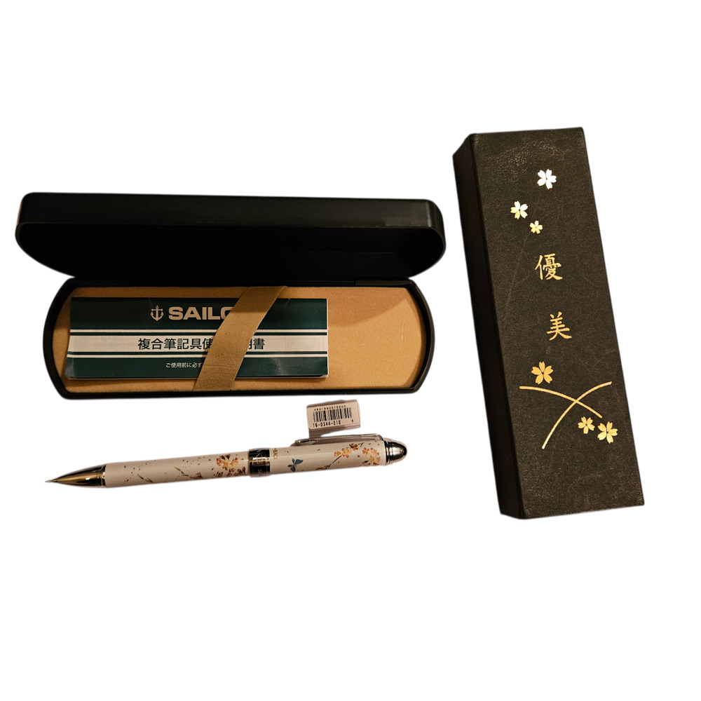 Sailor Yubi Maki-e Multi Function Pencil Cherry Butterfly 3-in-1 Japan NIB